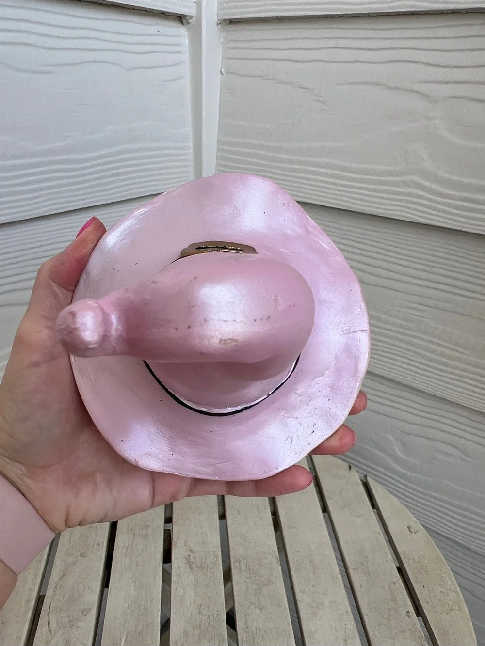 Pink Spooky Cute Halloween Witch Hat Tabletop Decor Figurine 6